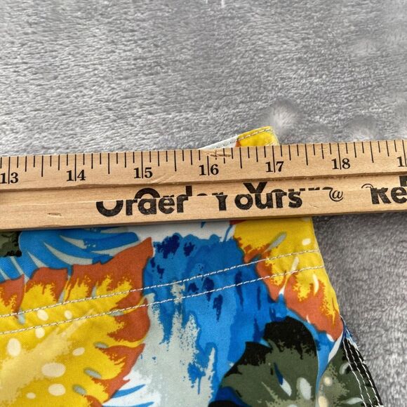 Nautica Swim Trunks Men 34 Leaf Hawaiian Island Tropical Print 5.5" Inseam - Picture 7 of 14